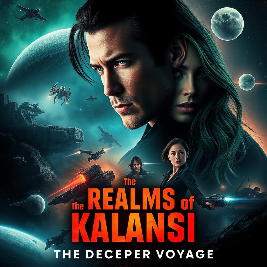 Cinematic Sci-Fi Movie Poster: Decepter Voyage