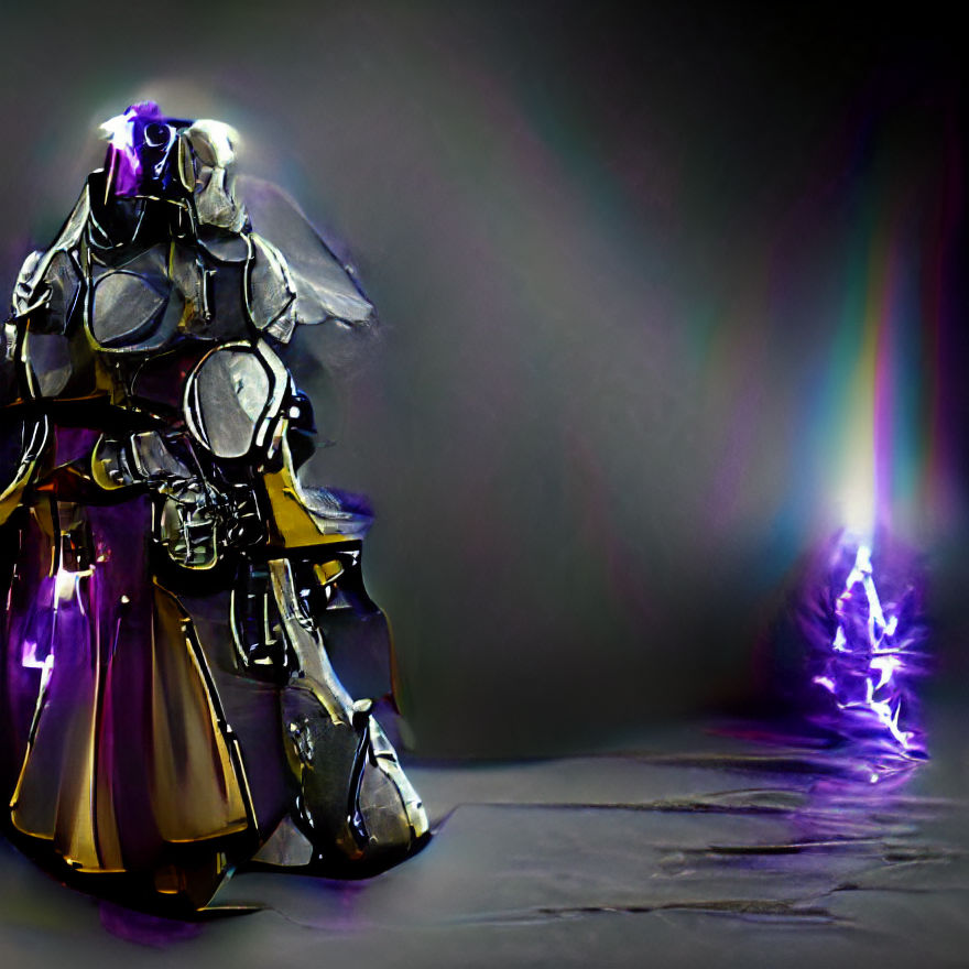 Celestial Warforged Warlock with Halo in 8K