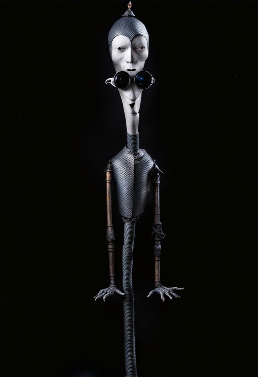 Surreal Restaurant Scene with Elegant Aliens