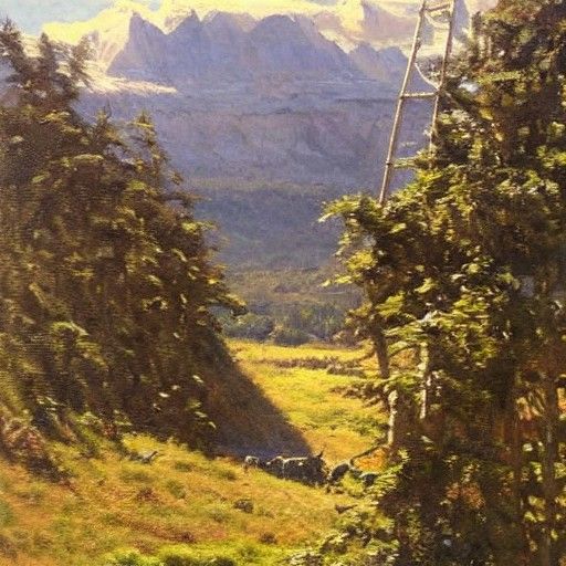 Person Reading a Book as Oil Painting
