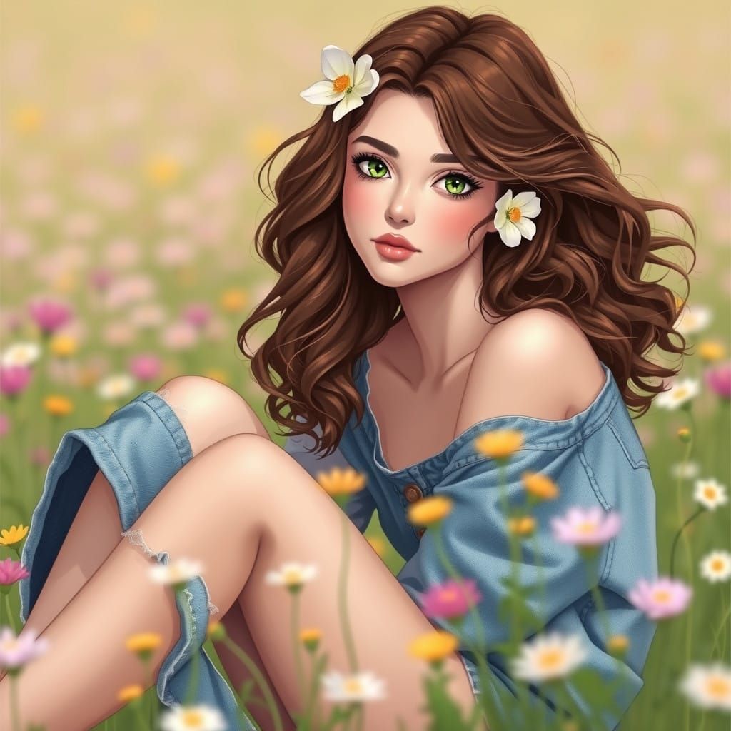 A Young Woman Blooms in a Field of Flowers
