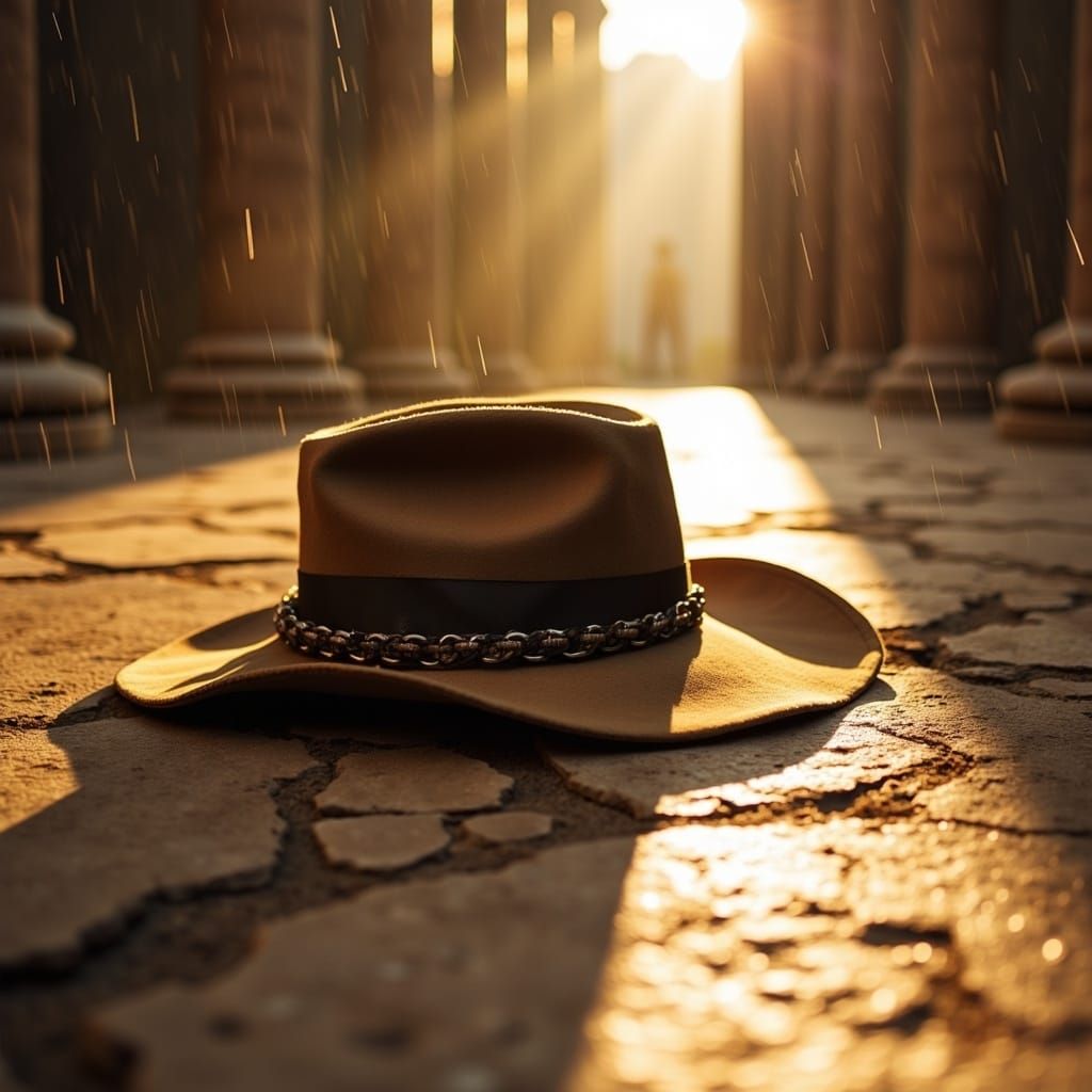 Indiana Jones Fedora in Dusty Temple Sunlight