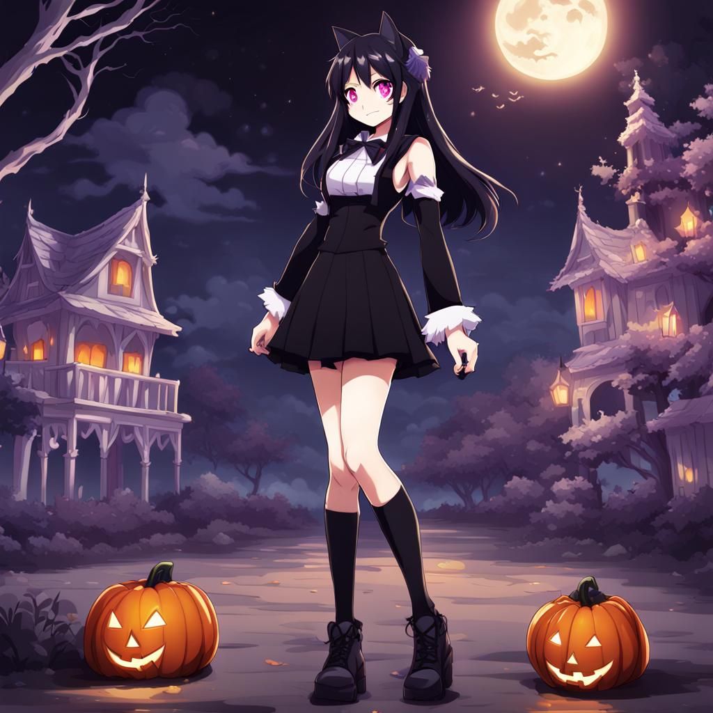 Aphmau in Halloween Wonderland: Anime Style