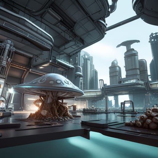 Post-Apocalyptic Super Mario Kingdom in Sci-Fi Style