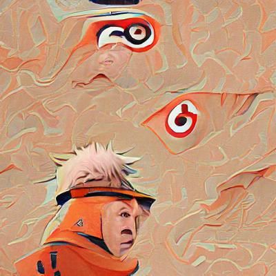 Stylized Digital Art of Naruto