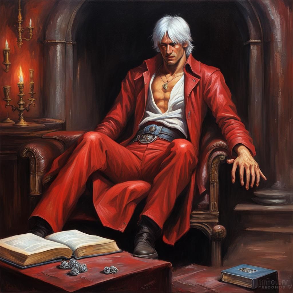 Dante Laughing: 1970s Dark Fantasy Book Cover