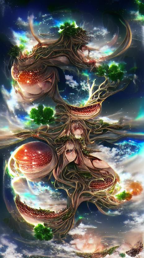 AI Interpretation of the Mythical Yggdrasil