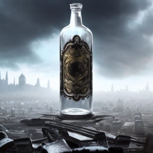 Dramatic Poison Bottle Digital Matte Painting