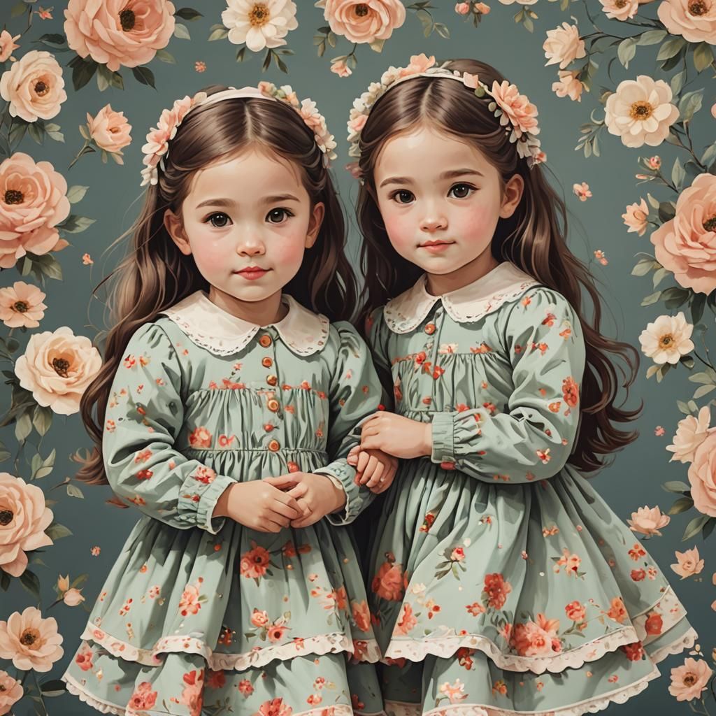 A Pair of Cute Sisters Together