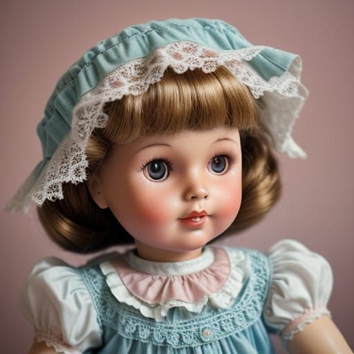 Vintage Kewpie Doll Portrait in Soft Focus