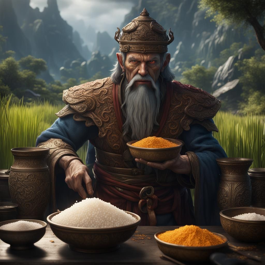 Fantastical Rice Detailed Matte Painting