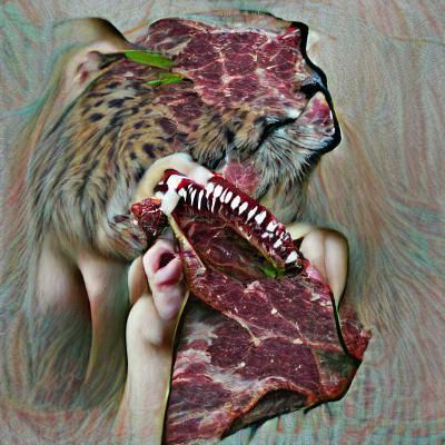 Abstract AI Interpretation of a Carnivore