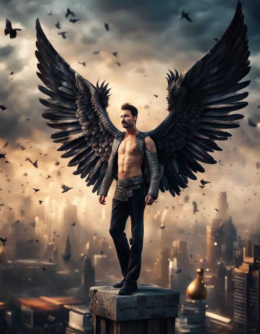 Dramatic Portrait of Mr. Bad Guy in Cinematic Style