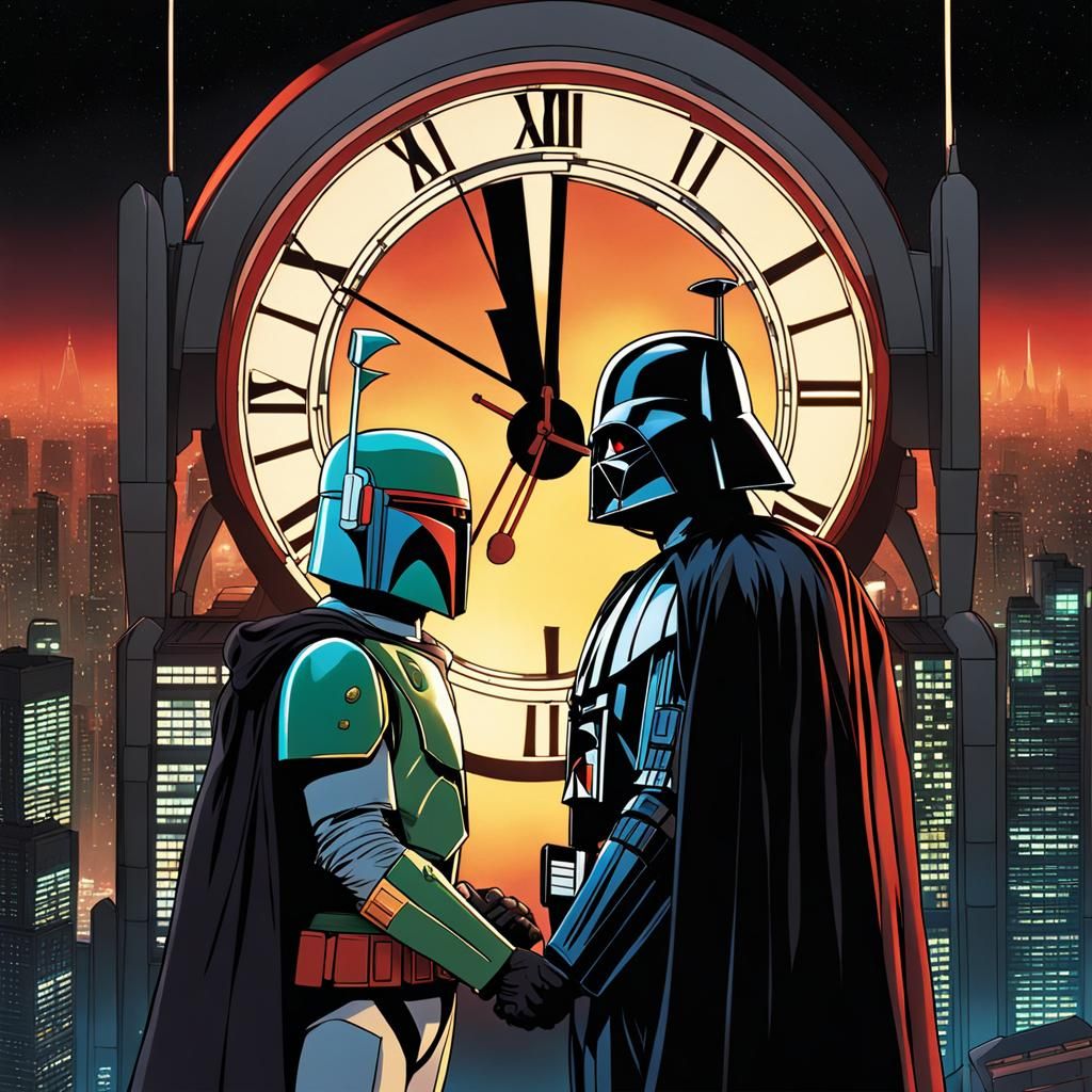 Vader and Fett on New Year's Eve