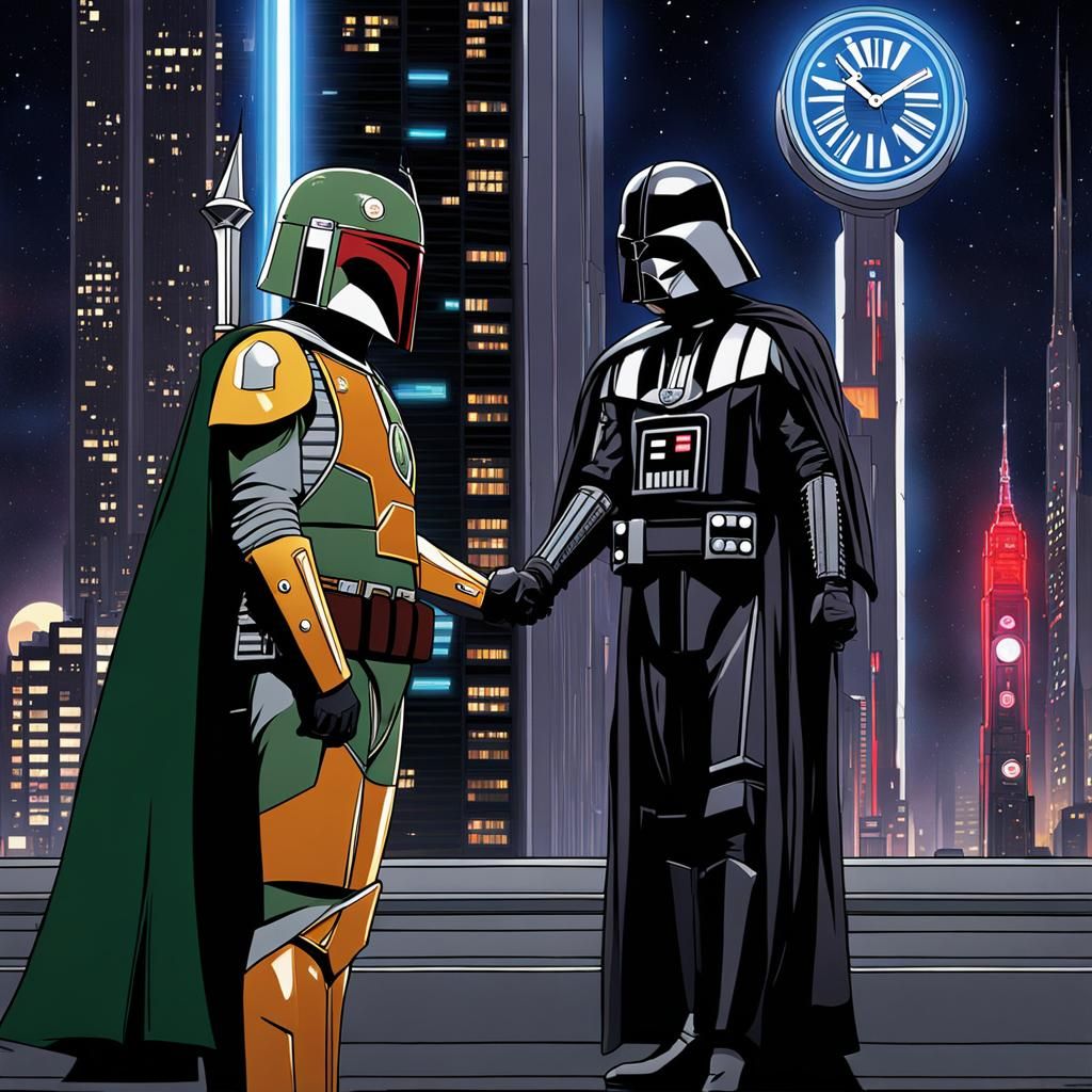 Fett and Vader Under The Silvery Moon