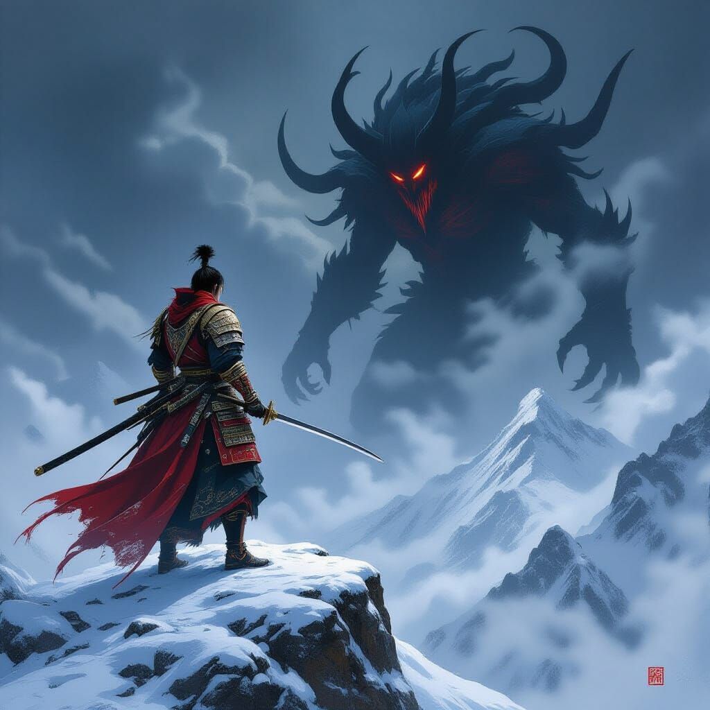 Samurai vs. Lovecraftian Horror on Snowy Peak