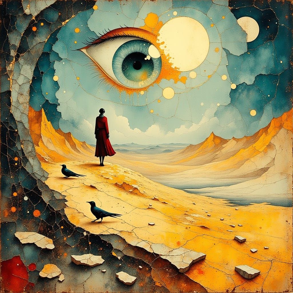 Surreal Desert Dreamscape in Ethereal Style