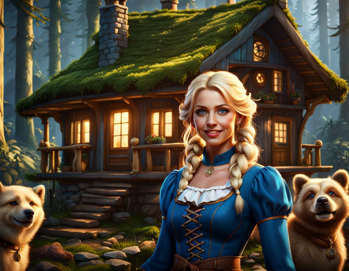 Goldilocks with 2 of the 3 bears