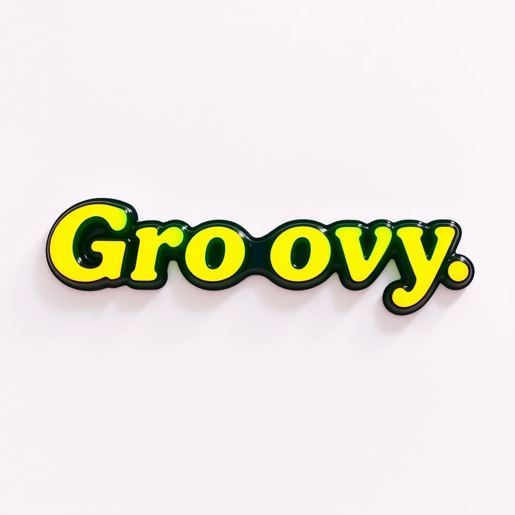 Bright Bold Groovy Text Design