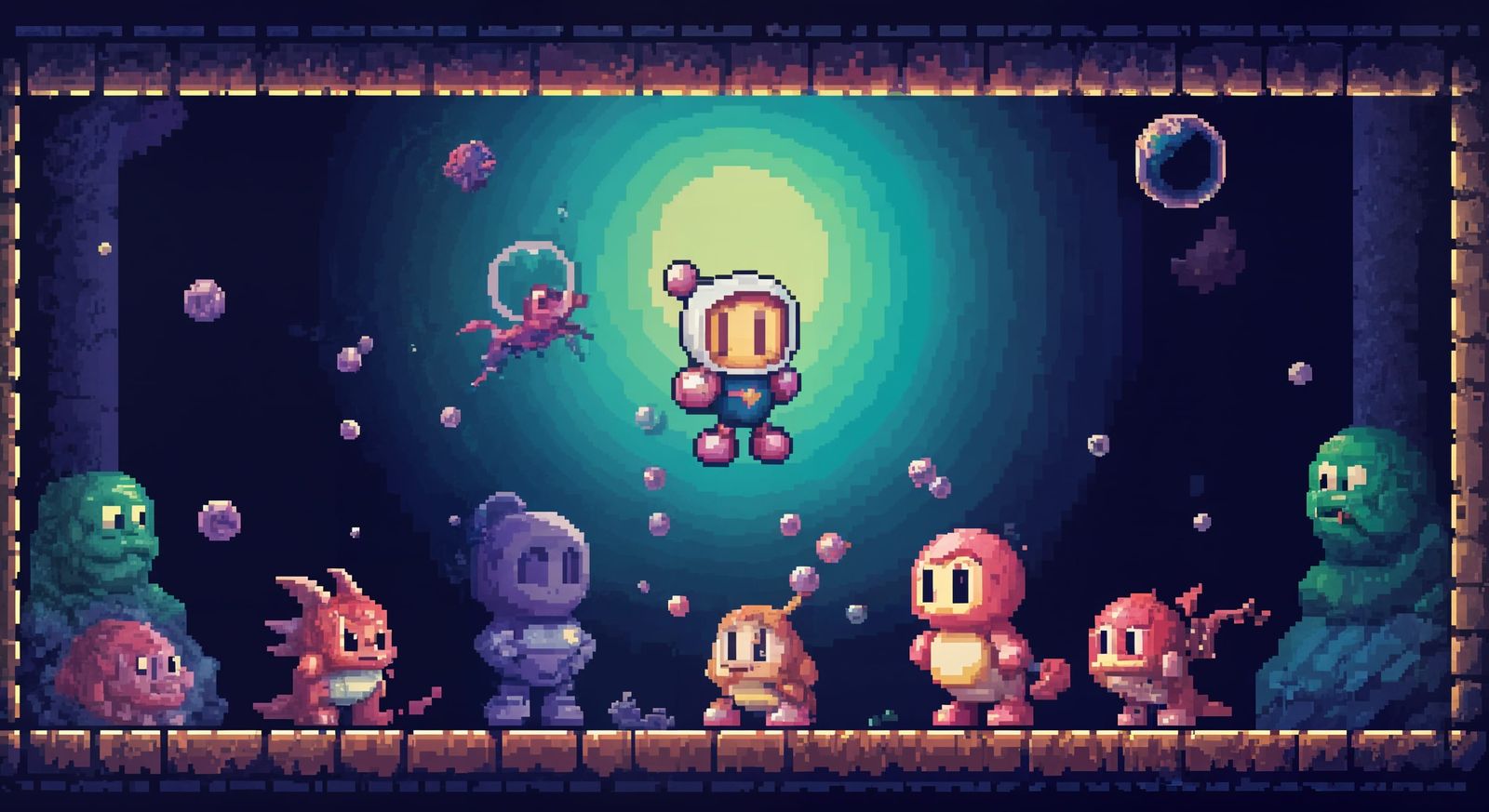 Pixel Art Bubble Bobble