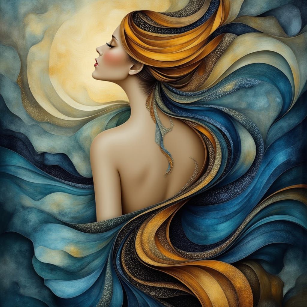 Ethereal Beauty in Swirling Motion