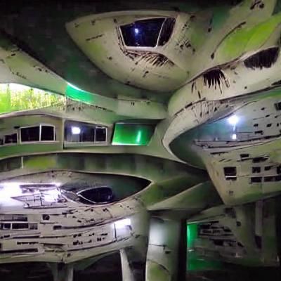 Abandoned Alien Spaceship Interior