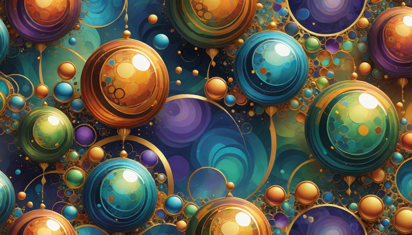 Vibrant Geometric Mosaic Cityscape at Sunset