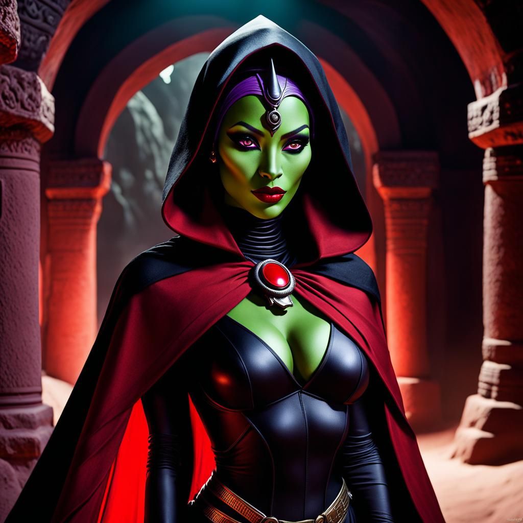 Twi'lek Girl in Sith Outfit, Comic Style