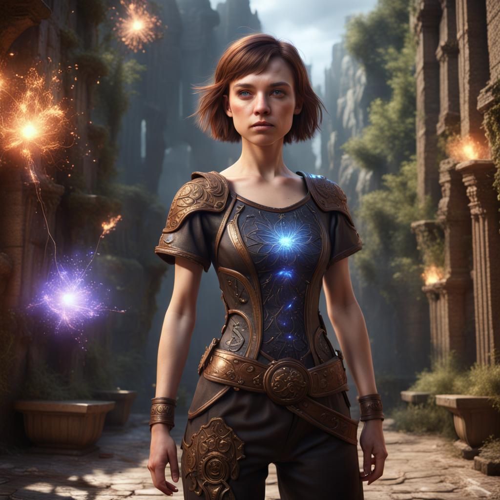 Magical Teenage Girl in Detailed Fantasy Art