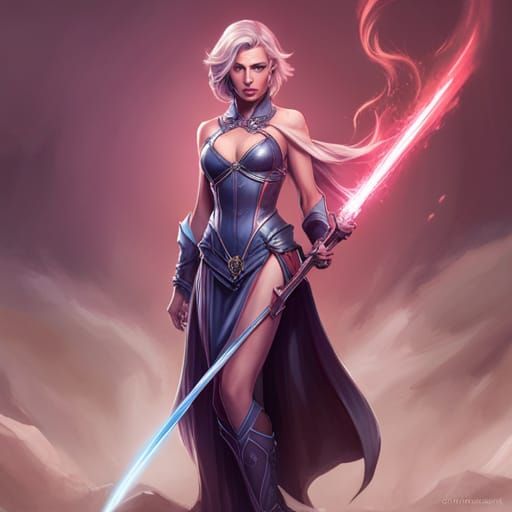 Twin Female Wizards in Hyperdetailed Digital Portrait