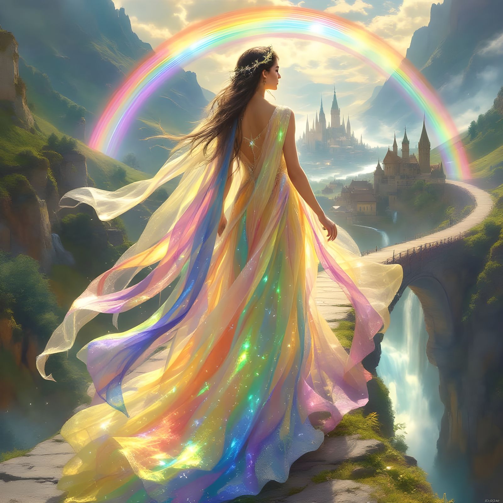 Surreal Fantasy Priestess Descends onto Rainbow Valley Villa...