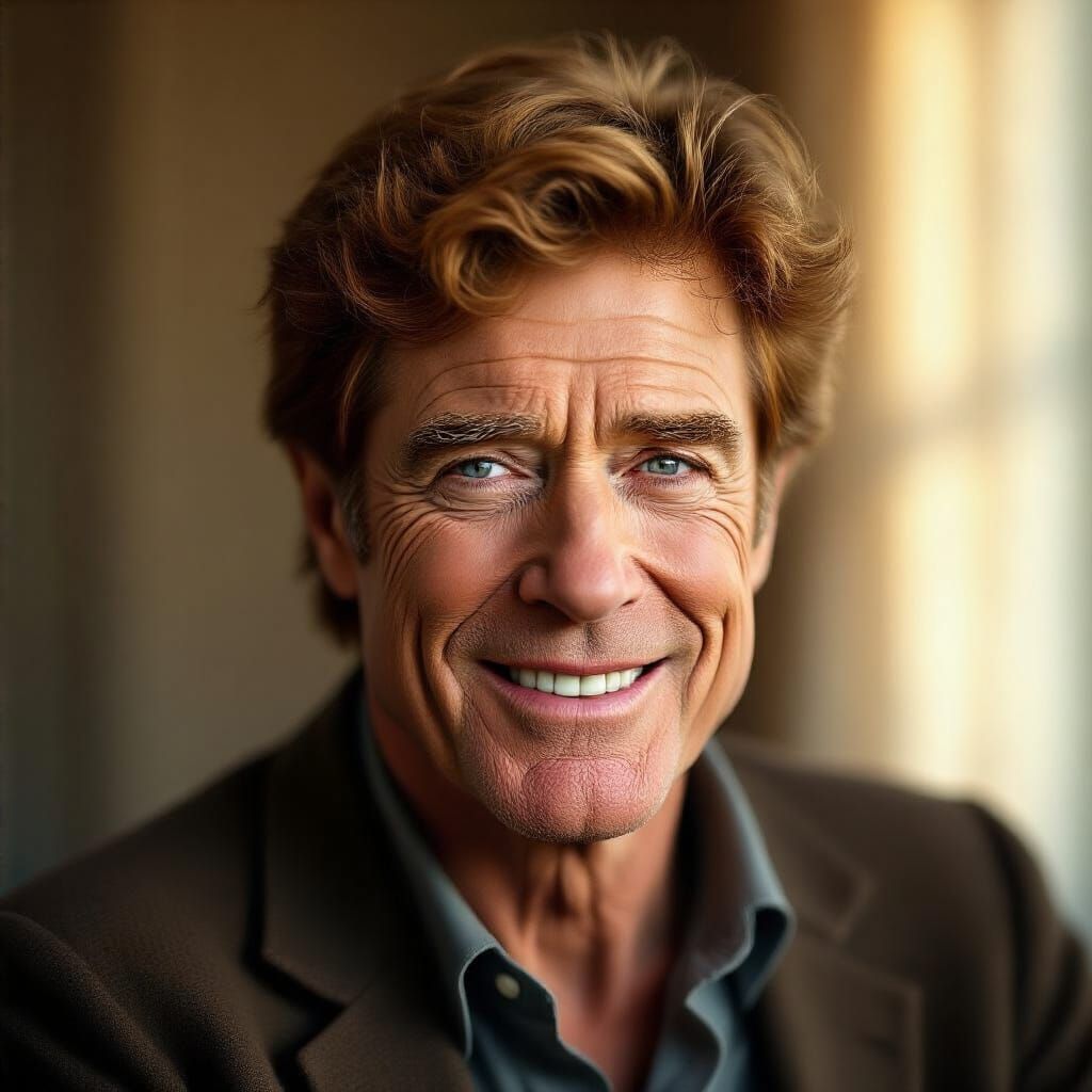 Hyperrealistic Portrait of Robert Redford in HD