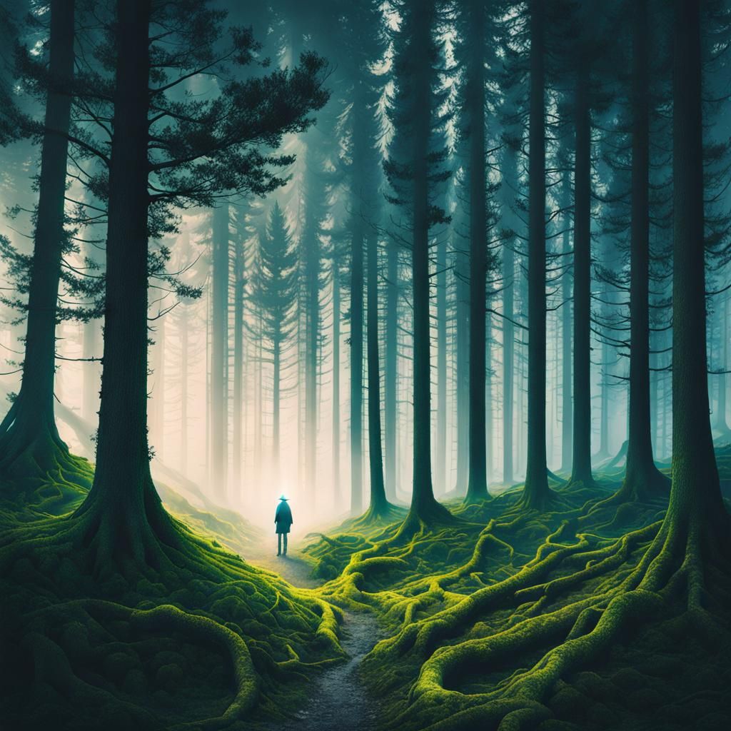 Eldritch Forest Double Exposure Art