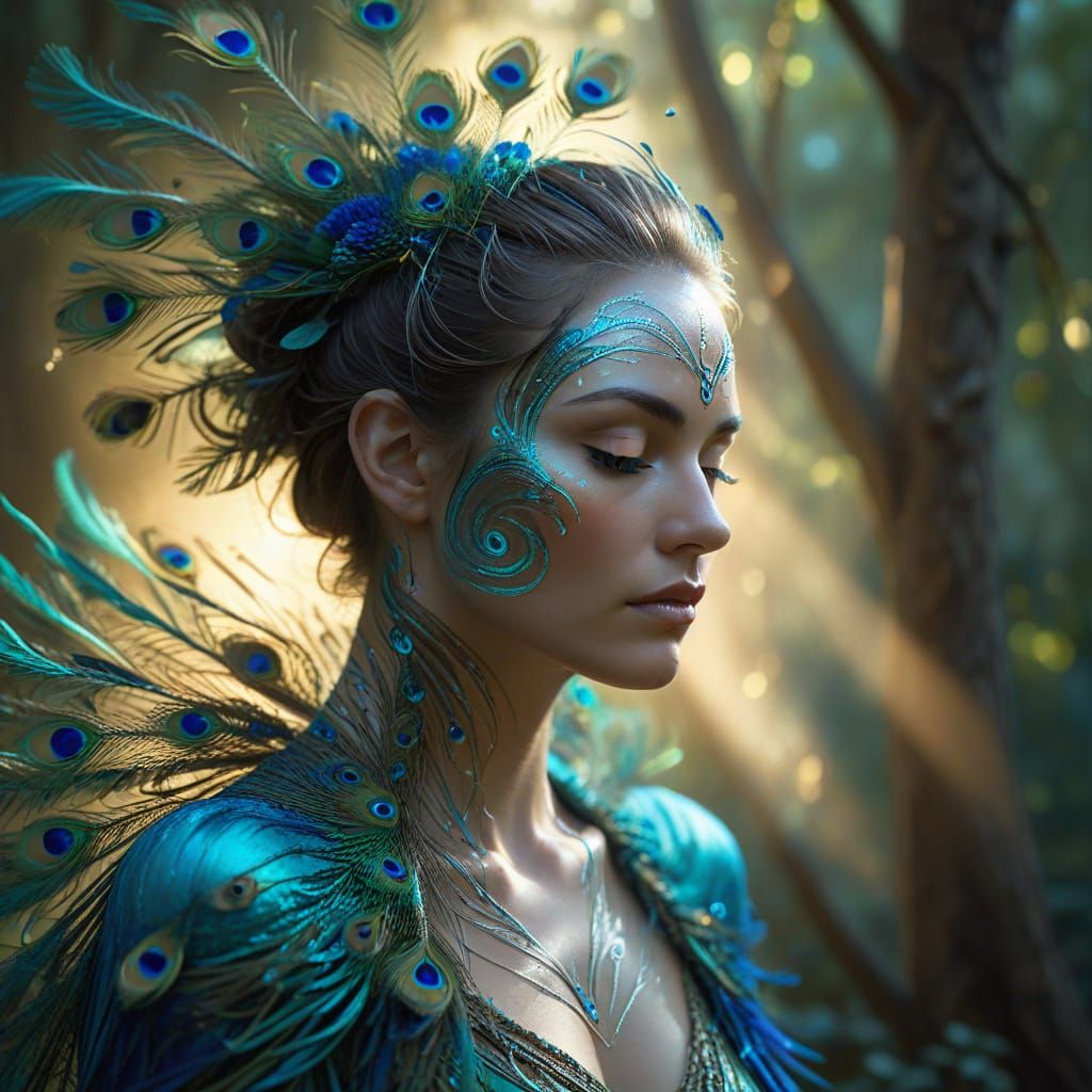 Surrealistic Portrait of a Mystic Truth Speaker