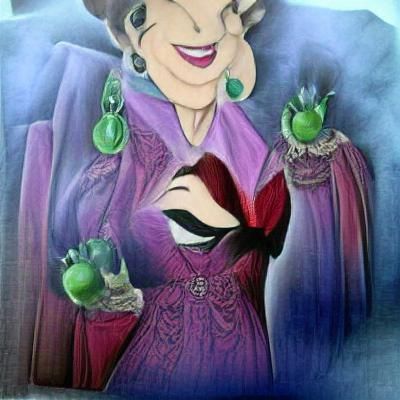 Elegant Portrait of Lady Tremaine from Cinderella