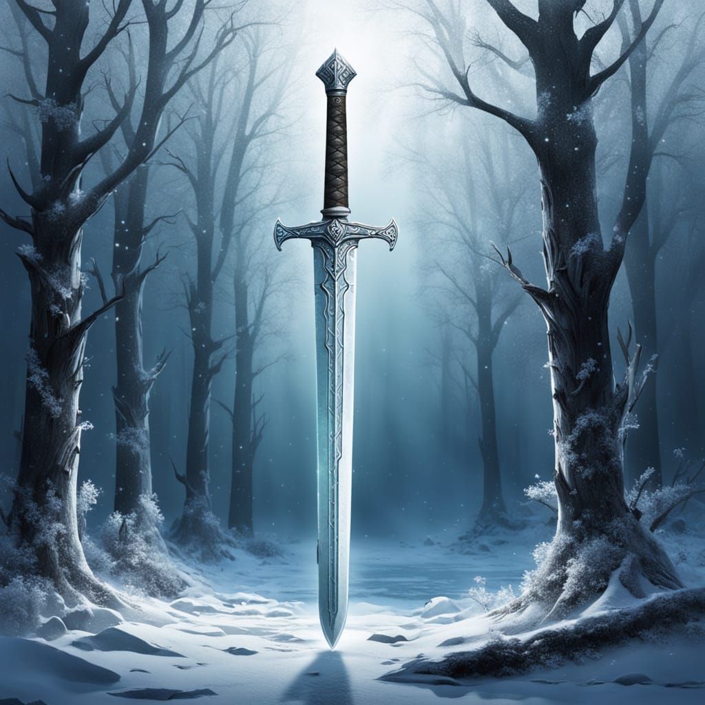 Sword of Shimmering Frost in Ice Forge