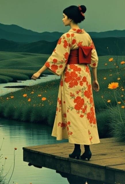 Ethereal Geisha Amidst Whispers of the Sanzu River