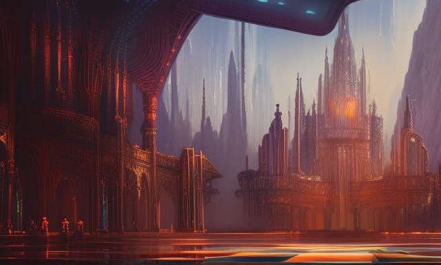 Futuristic Ancient Royal Engineering Architecture