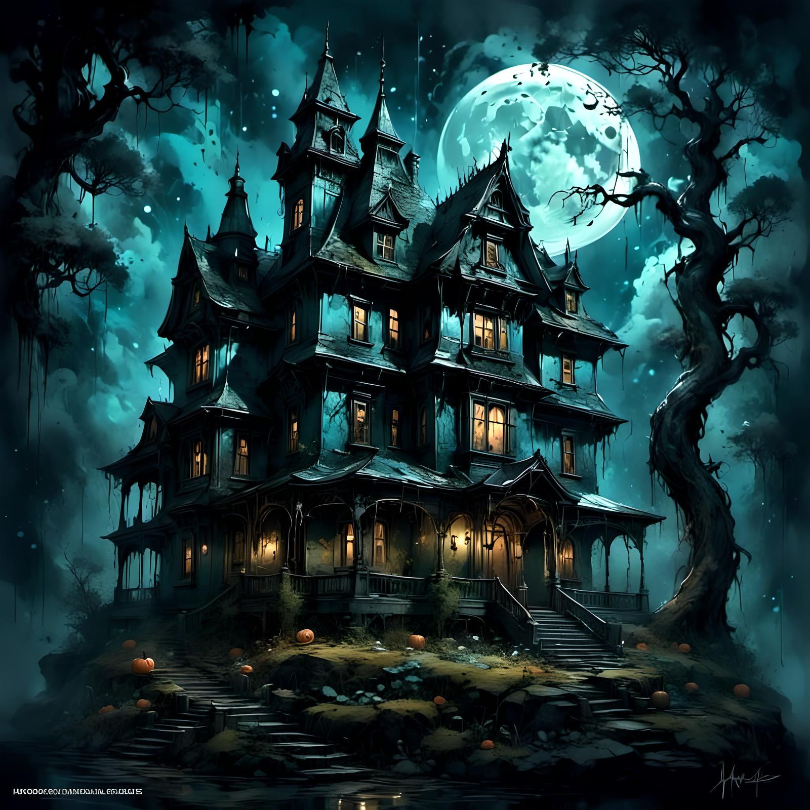 Halloween Horror: Monster Face Haunted House