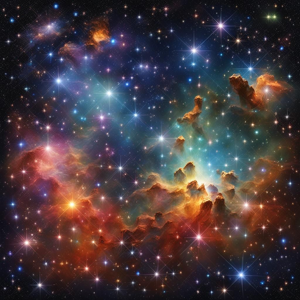 Orion Constellation with Sparkling Stars