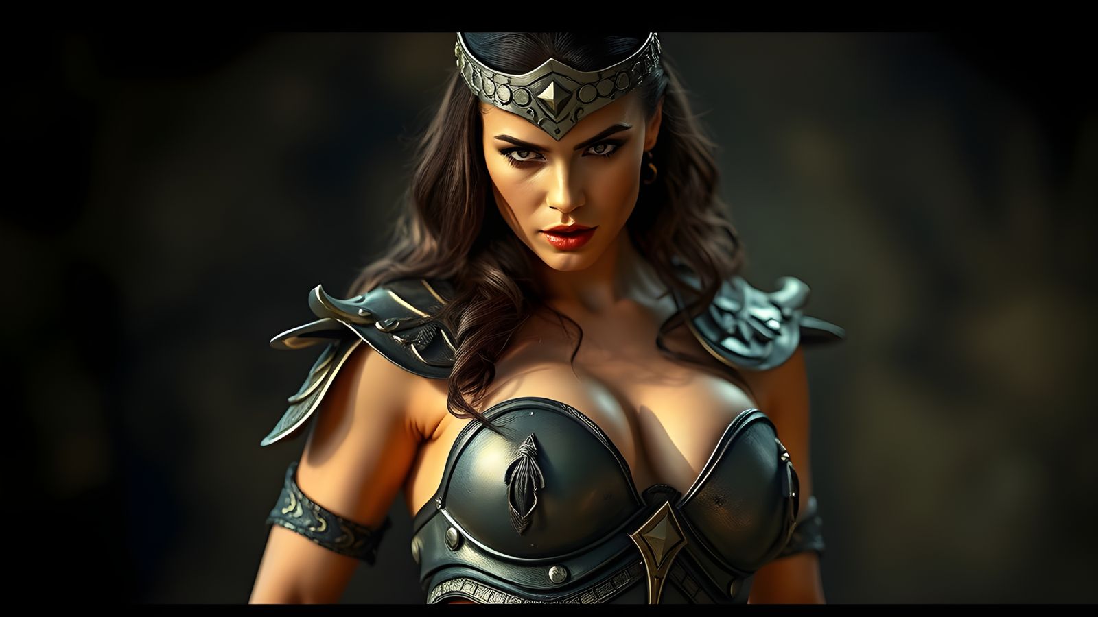 Seductive Warrior in Conan Style Bikini Armor