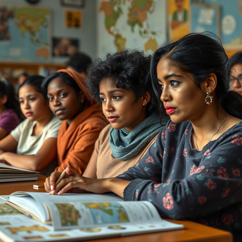 Latin American Migrant Mothers and Children in Classroom