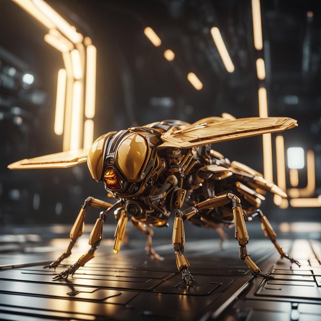 Fly with Butter and Honey Wings in Sci-Fi Style