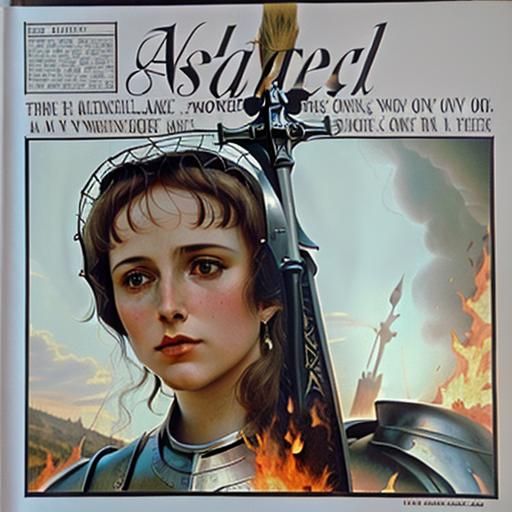Joan of Arc's Burning: Detailed Photorealistic Render