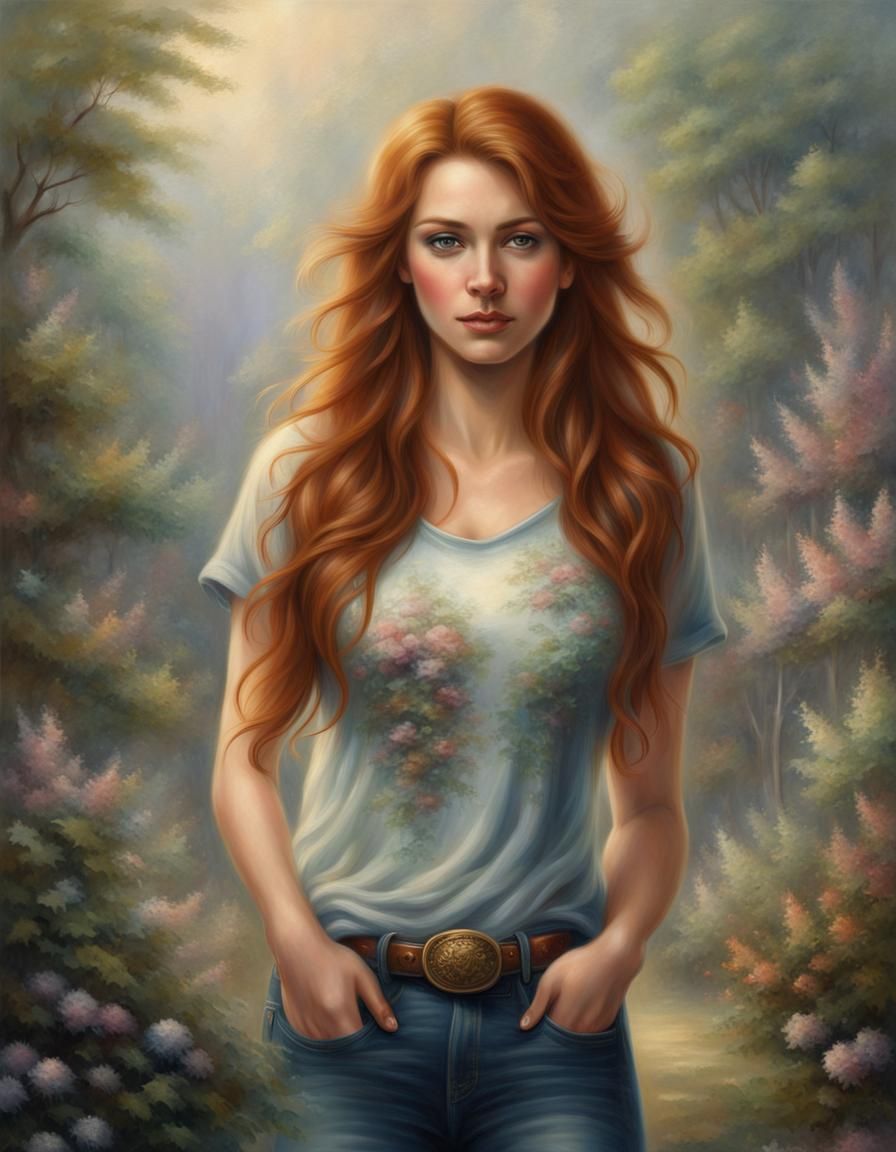 Ethereal Portrait of a Young Woman in Fantasy Style