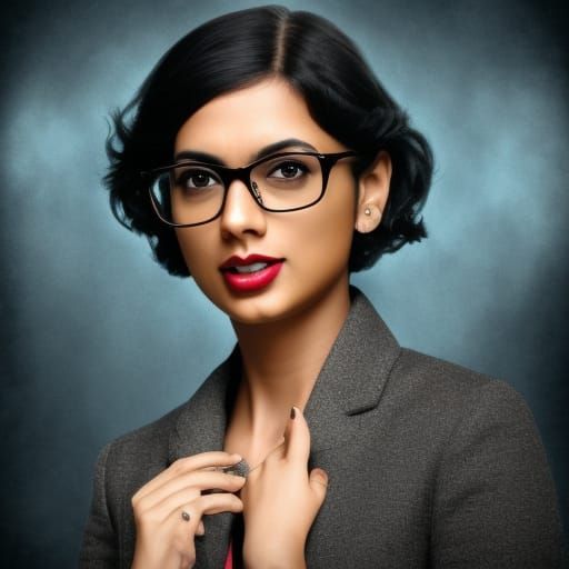 Portrait of an Anglo-Indian Woman: Detailed Matte Painting