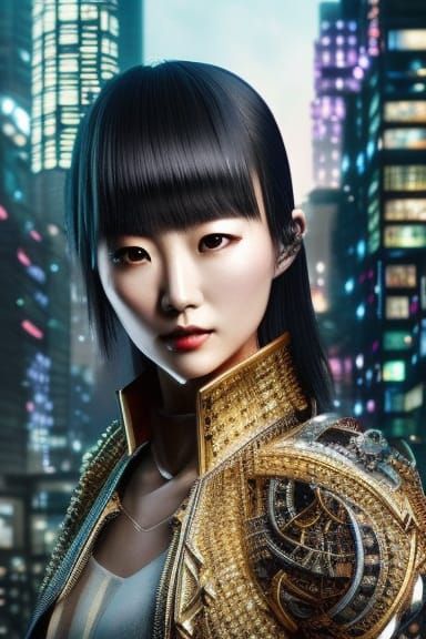 Cyberpunk Japanese Lady