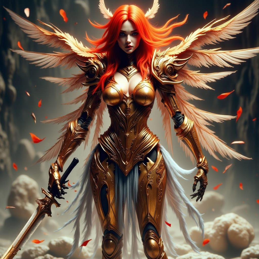 Valkyrie Goddess of Rot in Cyberpunk Armor