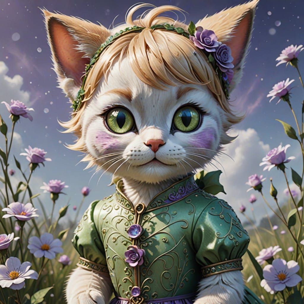 Whimsical Tinkerbell in Lavender Dreamscape