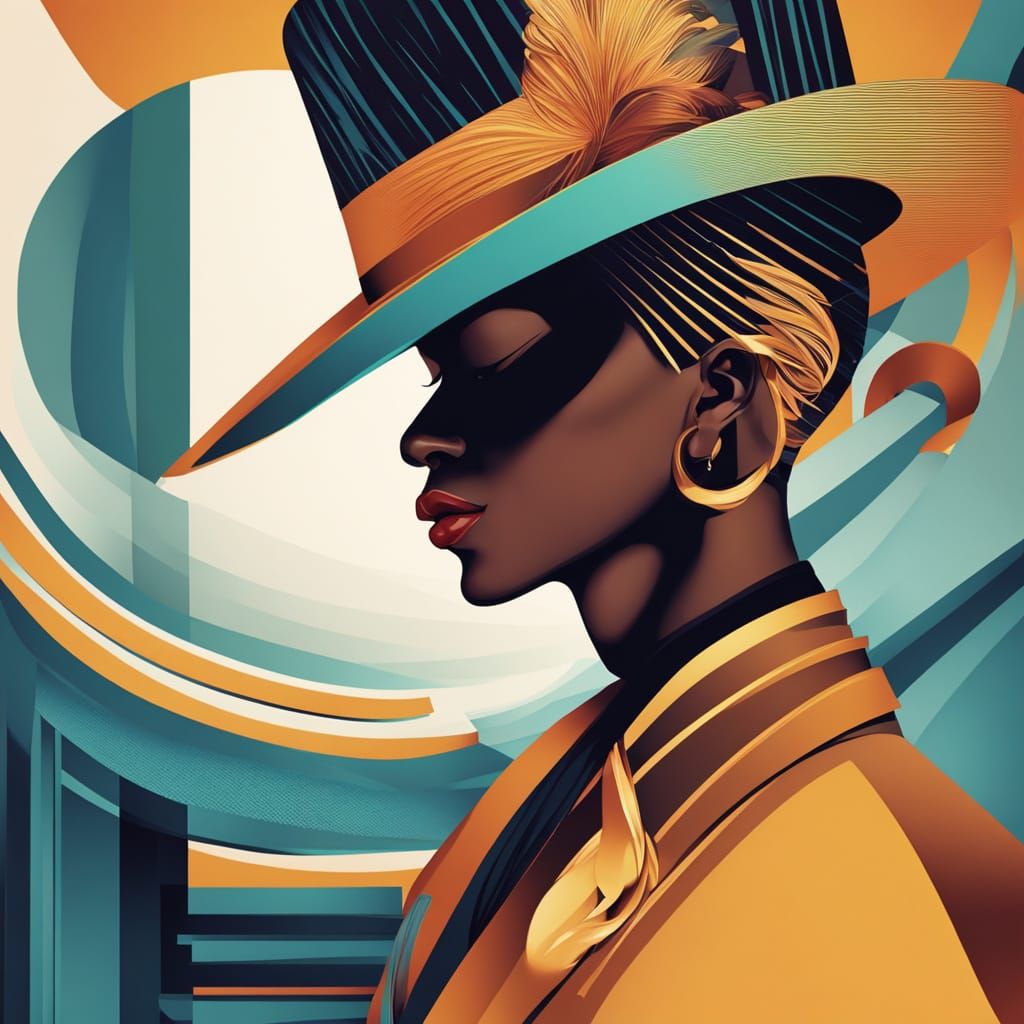 Sultry Jazz Singer in Art Deco Luxury